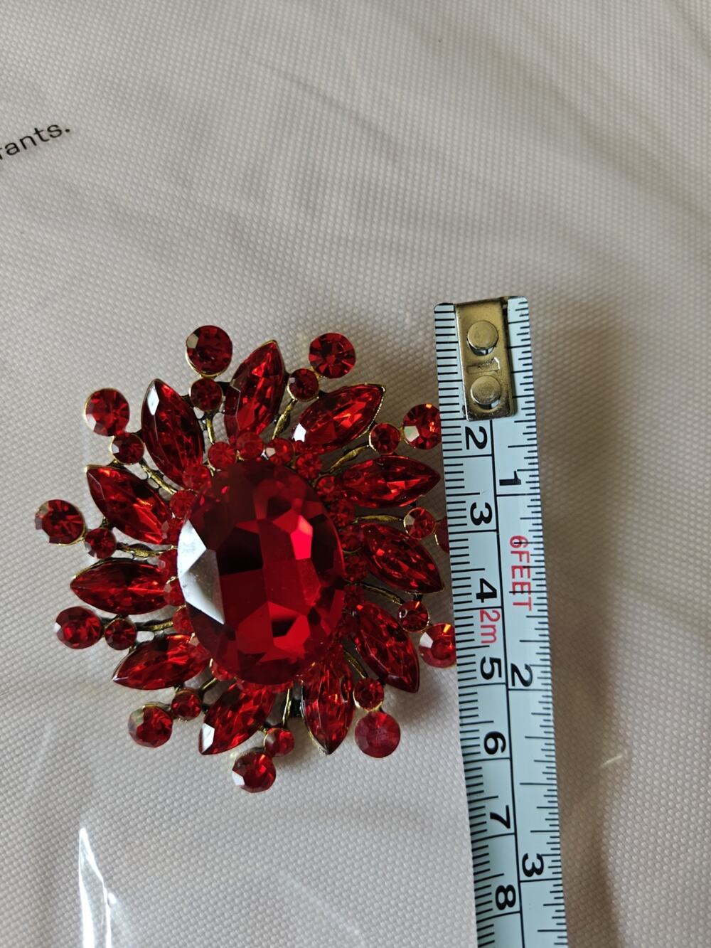 Vintage Style Rhinestone Starburst Brooch
